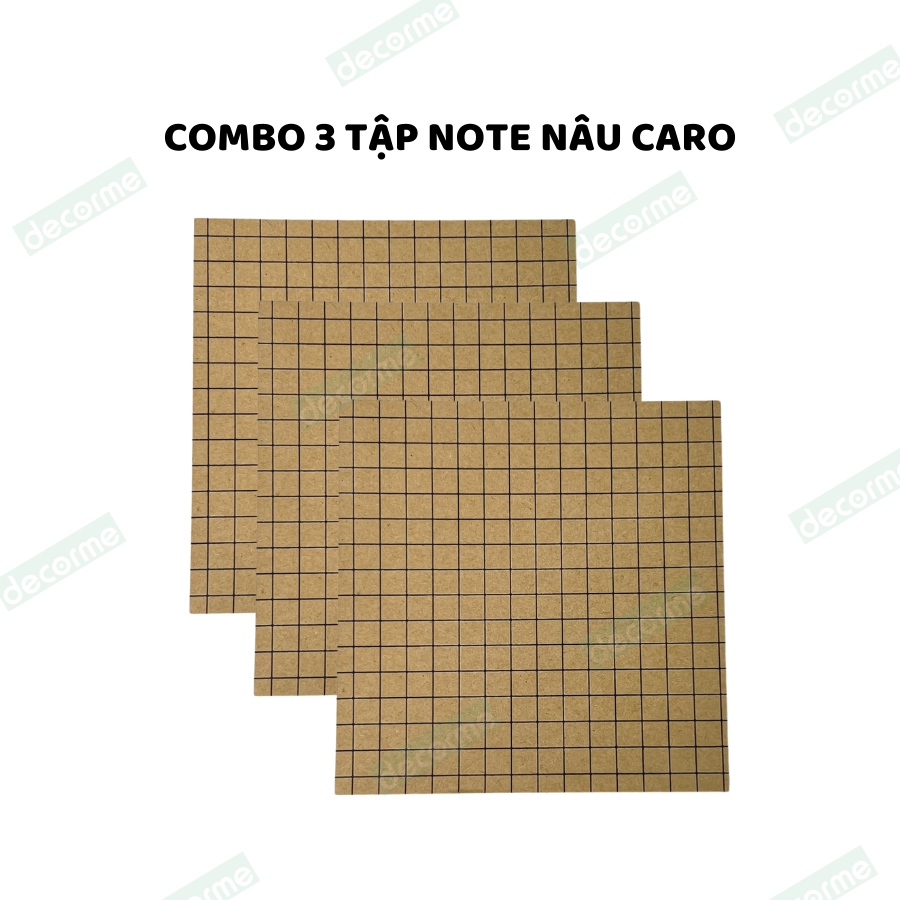 Tập 80 giấy note giấy nhớ basic KRAFT DecorMe