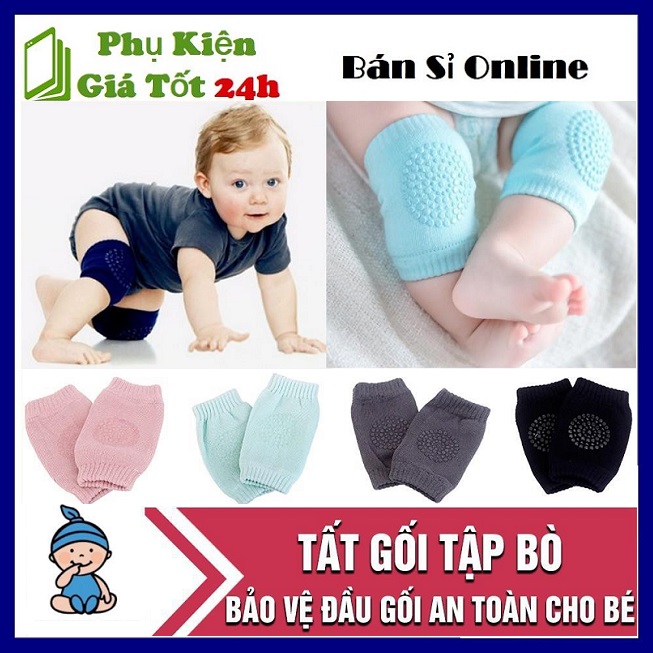 Bộ 2 Đệm Bảo Vệ Đầu Gối Chống Trượt Cho Bé Tập Bò - Set 2 Tất Tập Bò Bảo Vệ Đầu Gối Cho Bé Giúp Chống Đau Chân Bé