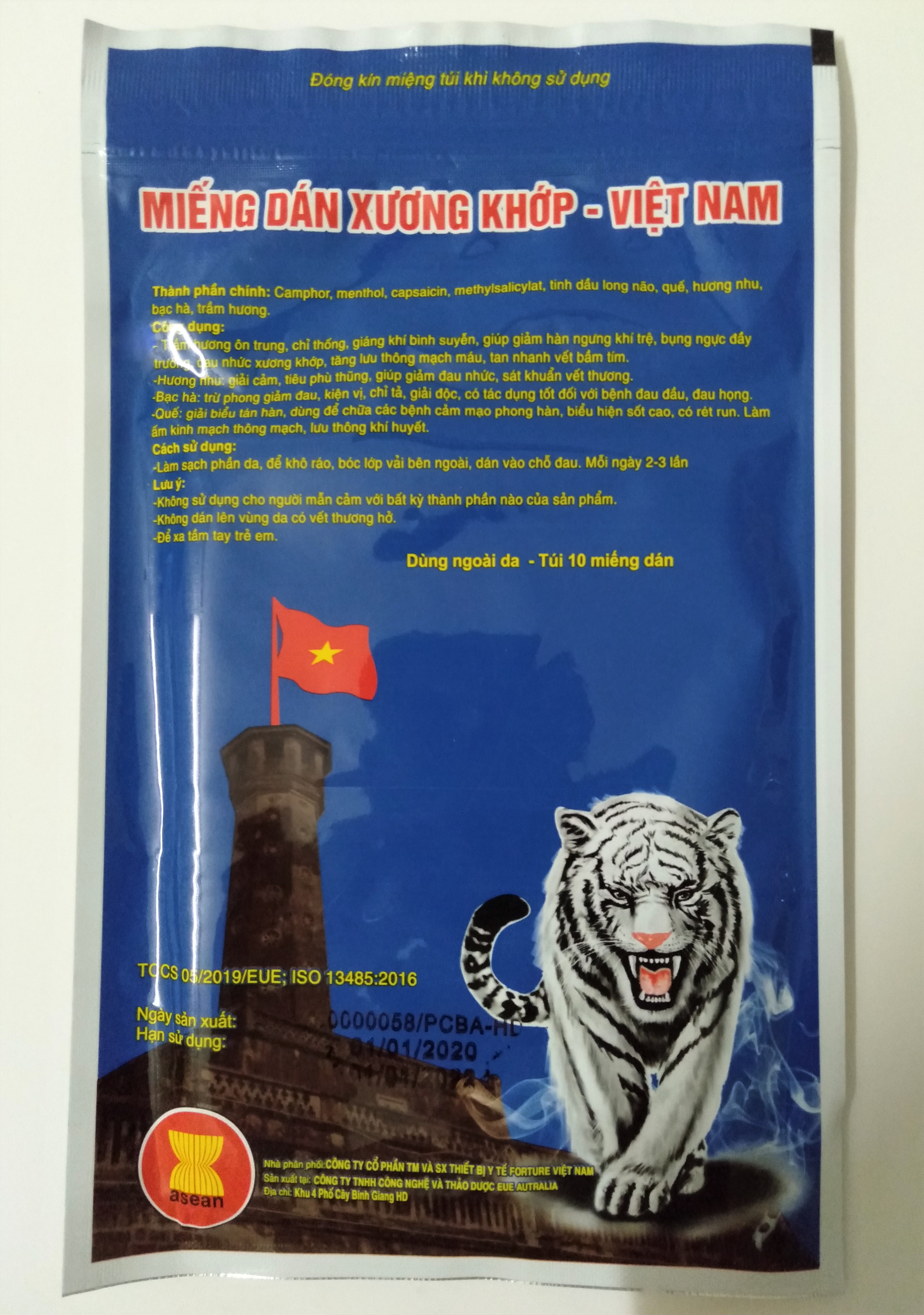 2 túi Miếng Dán XƯƠNG KHỚP (giảm đau nhức)