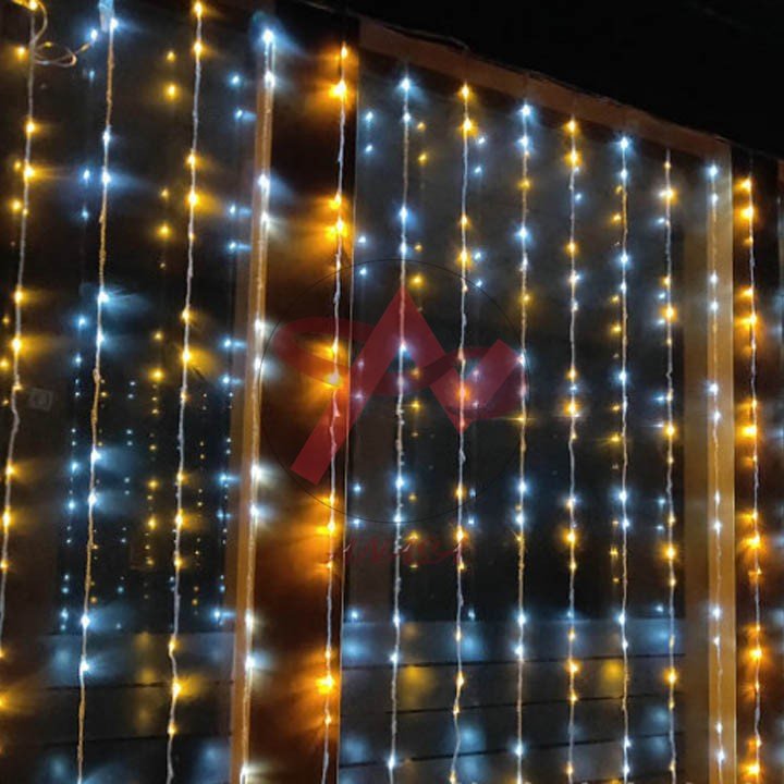 Đèn Rèm Buông LED Hiệu Ứng Thác Đổ, Mưa Rơi