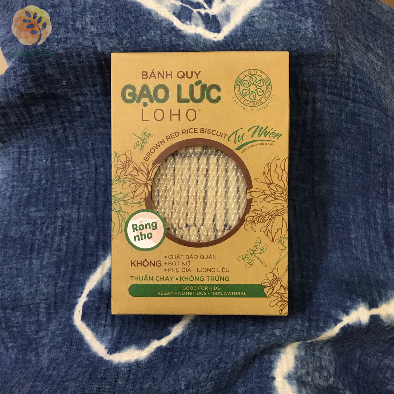 Bánh quy gạo lứt rong nho Loho 400g - Thuần Nông - Brown red rice biscuit