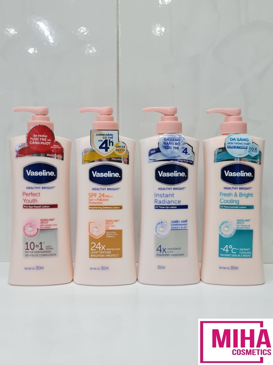 Sữa Dưỡng Thể Trắng Da Giữ Ẩm VASELINE 350ml