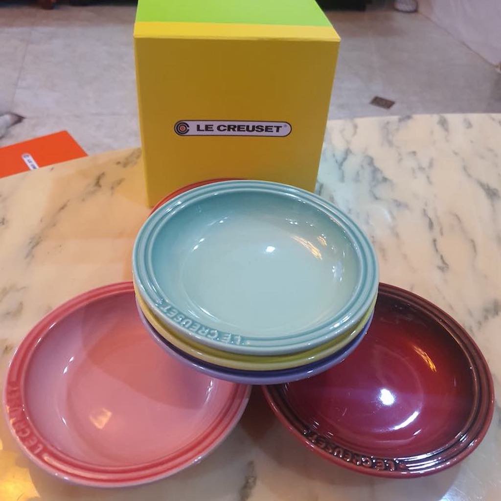 Le Creuset Đĩa 6" (15.3cm) hộp 6 cái ( Màu ngẫu nhiên ) - Le Creuset Mini Round Plate, Rainbow 6"