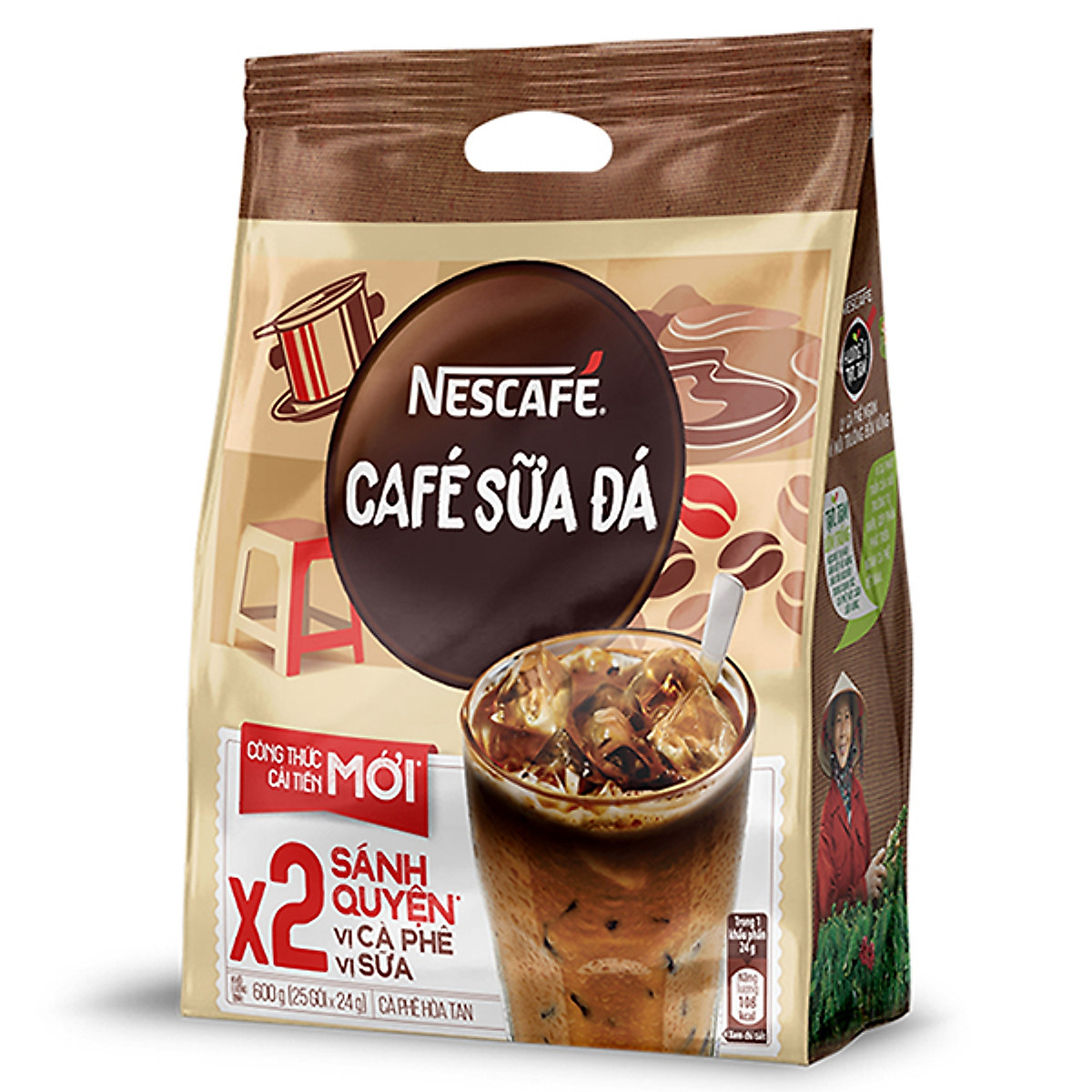 cà phê sữa Nescafé cà phê sữa đá (25 gói x 24g)