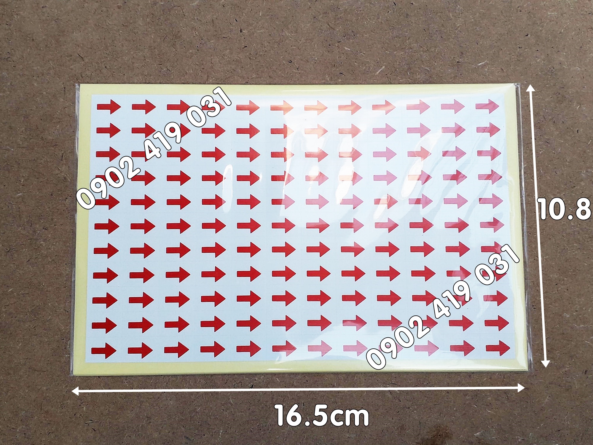 [HCM]10 Tờ Decal Nhãn Mũi Tên Tem Tròn Tem Vuông [ Khách tự chọn ]