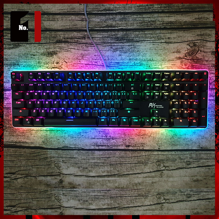 Bàn Phím Cơ Xuyên Led Gaming Royal Kludge RK918 Led Rgb Bàn Phím Máy Tính Laptop Pc Chơi Game Có Dây