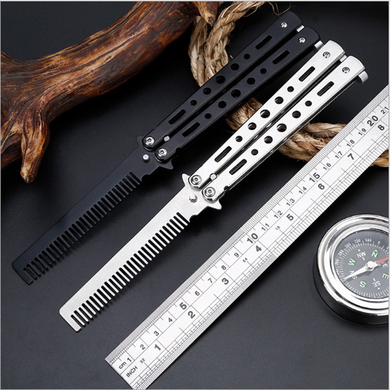 Lược chải tóc gấp gọn bằng inox không gỉ