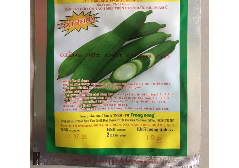 Hạt giống mướp hương Thái Lan F1 TN 261 Trang Nông