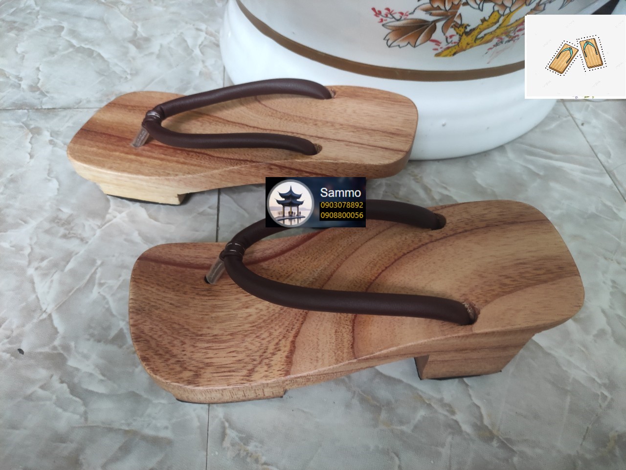 Guốc Gỗ Nhật Nam Nữ 4 Phân