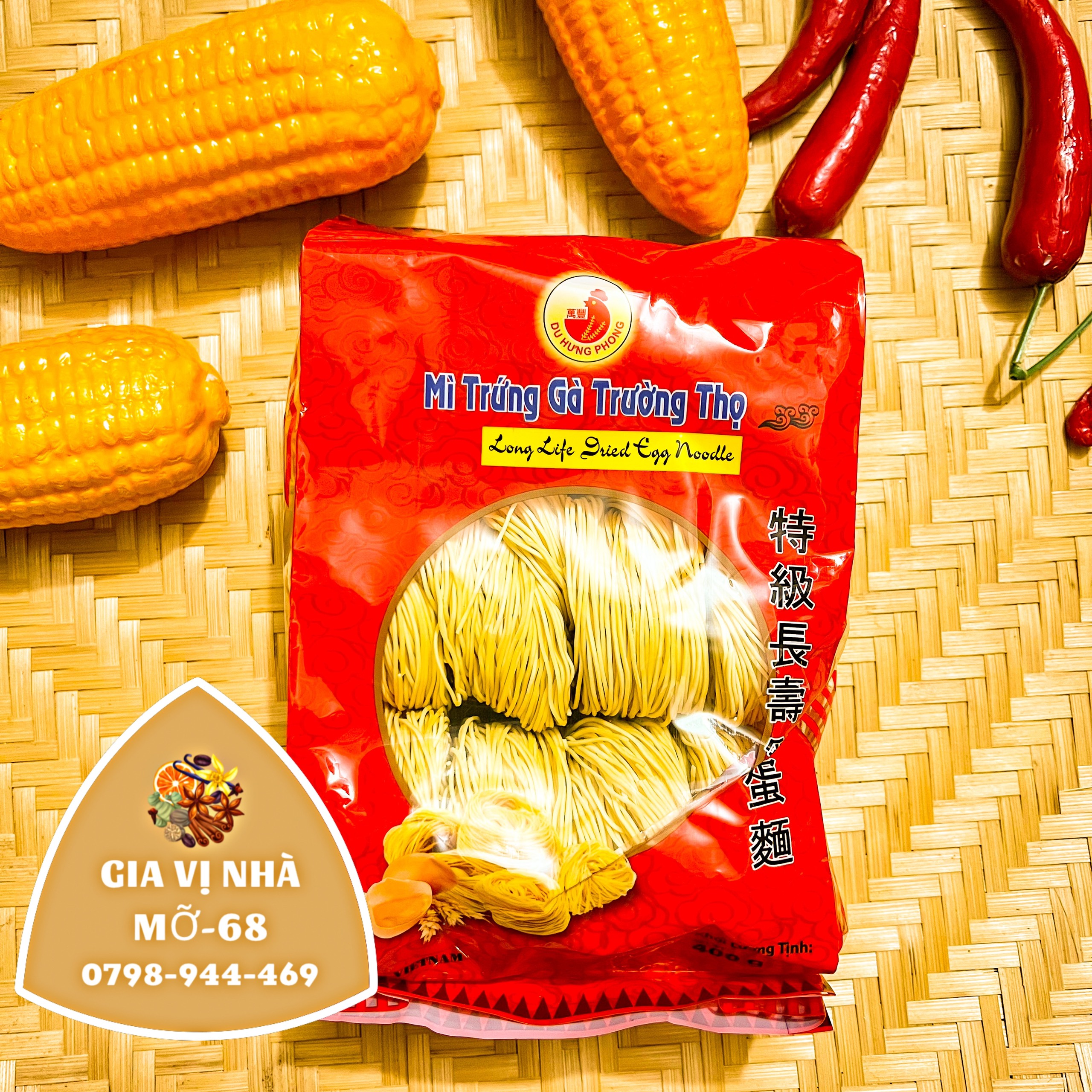 Mì trứng gà trường thọ du hưng phong - gói 500gr