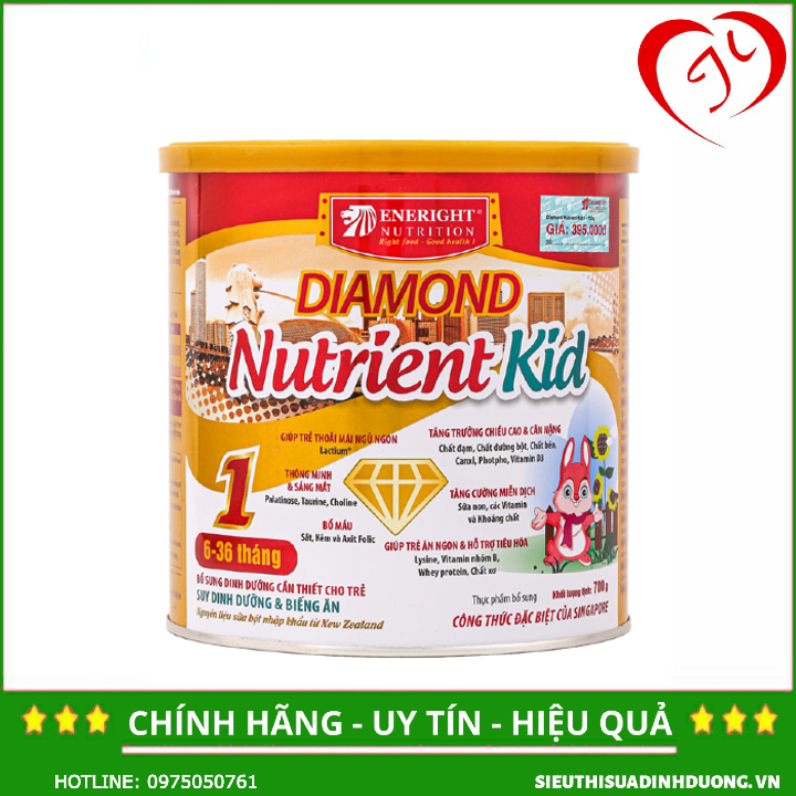 Sữa Diamond Nutrient Kid số 1 700g Lựa chọn số 1 cho các bé suy dinh dưỡng