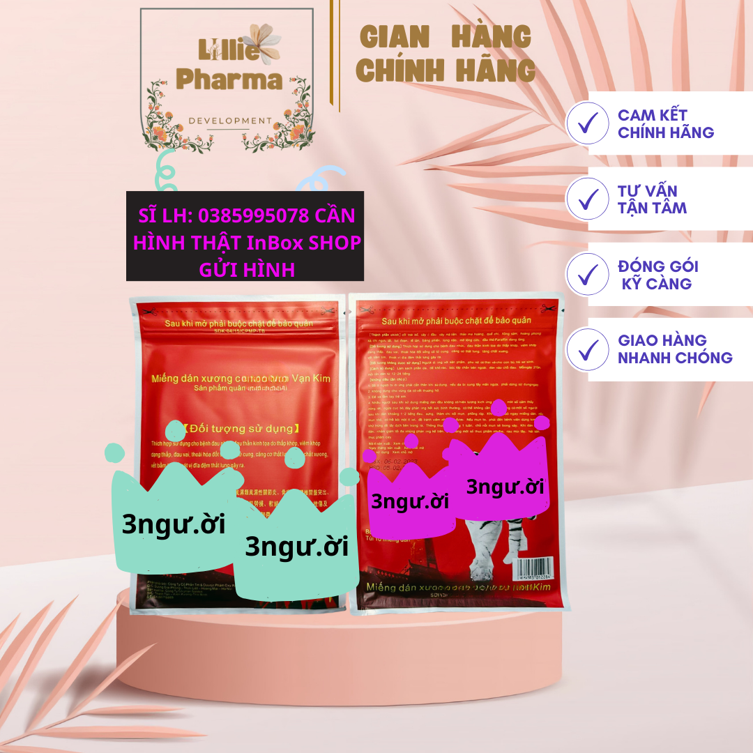 Miếng Cao Dán Xương Cốt Hổ Đỏ Vạn Kim