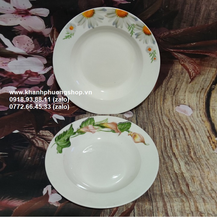 dĩa sứ trắng hình hoa - dĩa sứ trắng