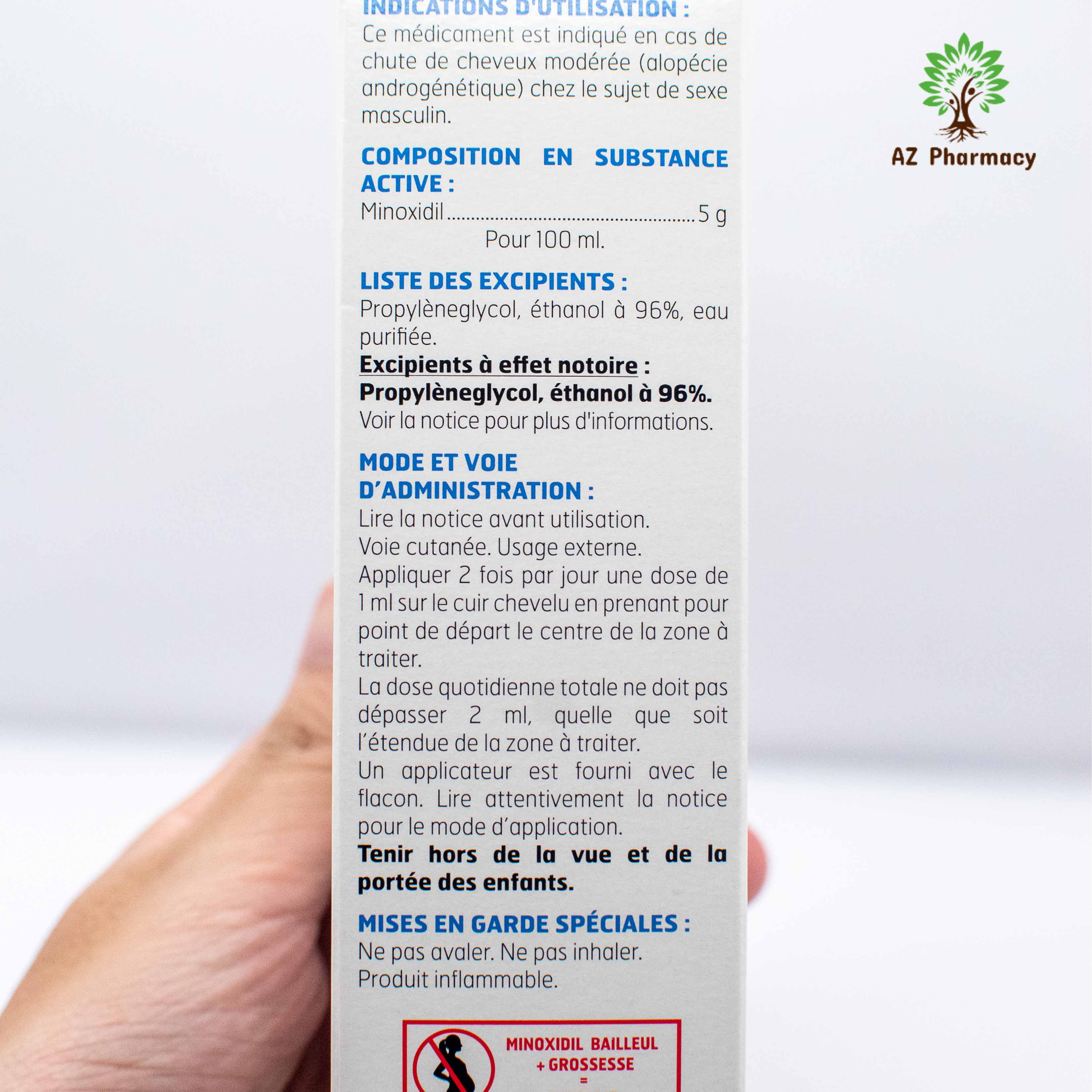 Xịt kích thích mọc tóc Minoxidil Bailleul 5% [Hộp 3 lọ 60ml]