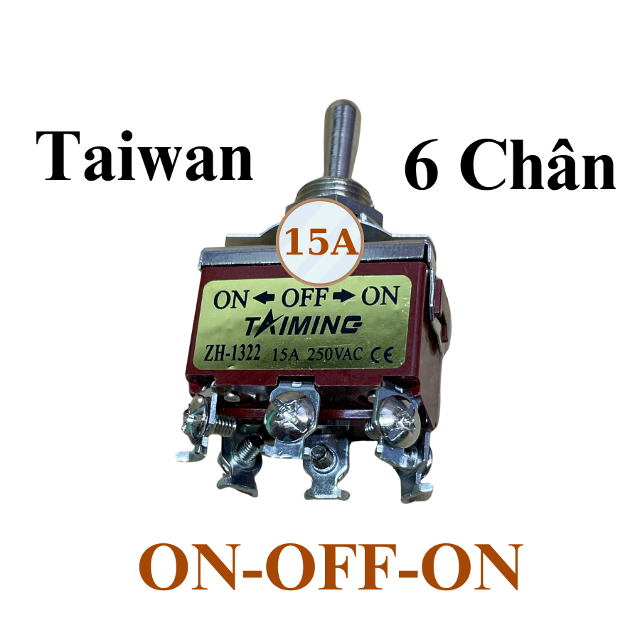 Công tắc gạt đảo chiều 3A-6A-10A-15A lỗ khoét 12mm - Linh kiện điện tử Quỳnh Diễn