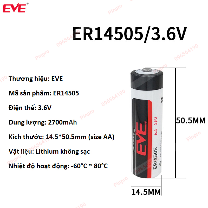 Pin EVE ER14505 3.6V AA chính hãng