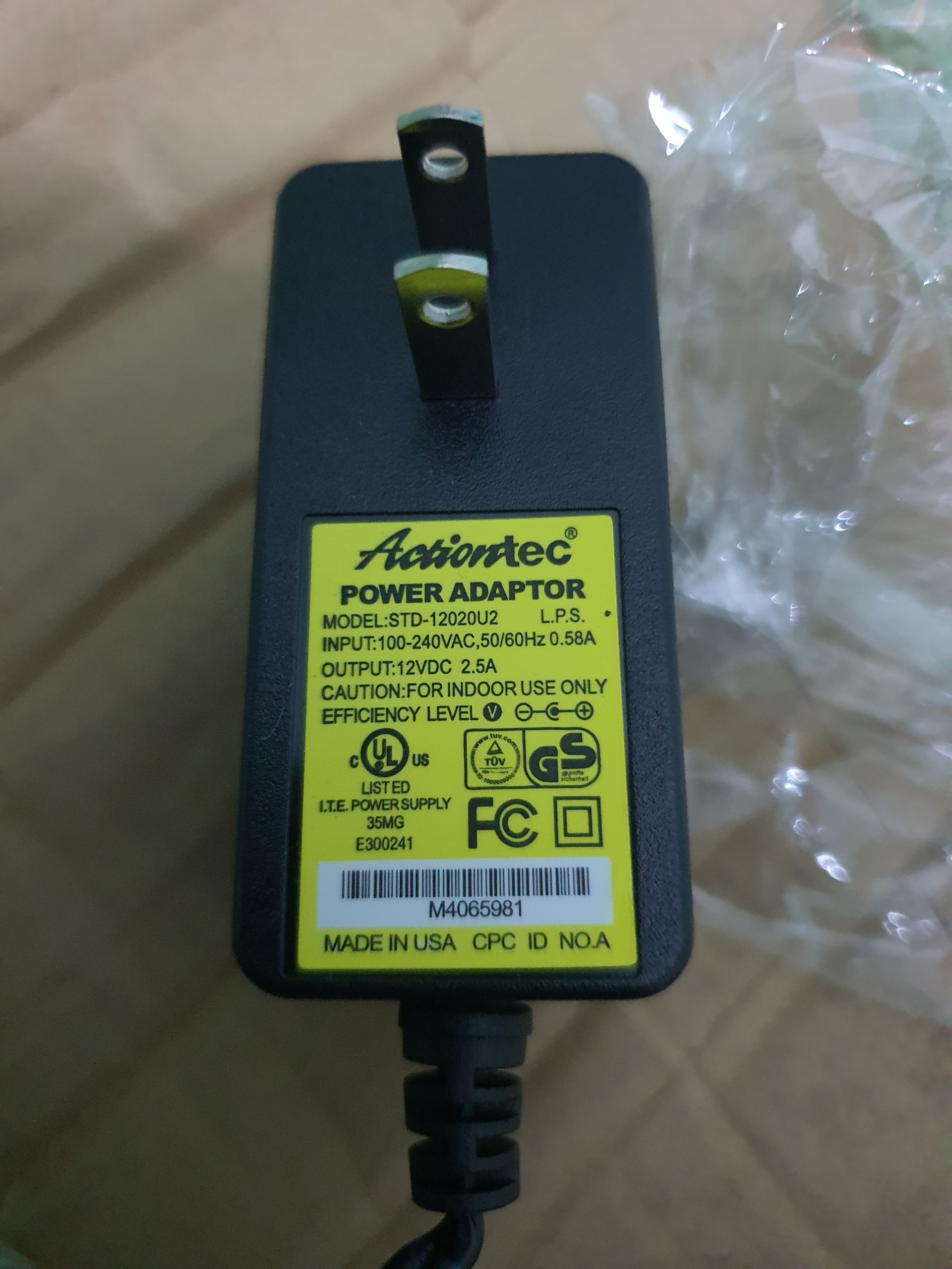 10 Nguồn Adapter Actiontec 12V-2.5A