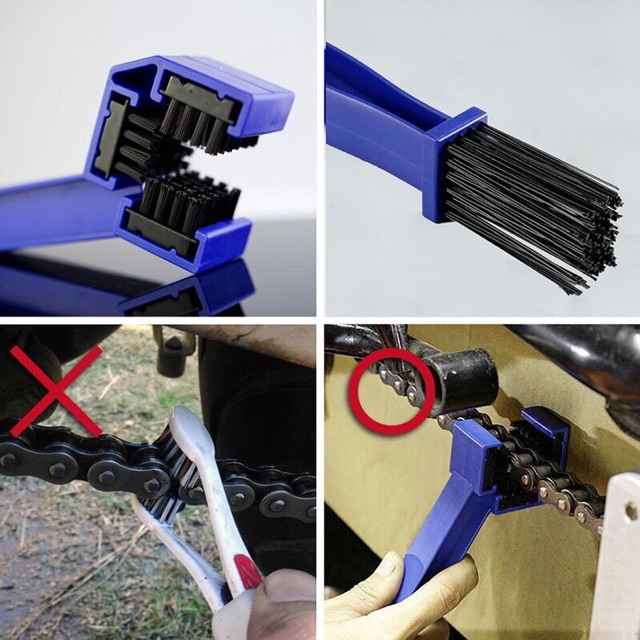 chổi chuyen dụng vệ sinh(chà) sên xe máy