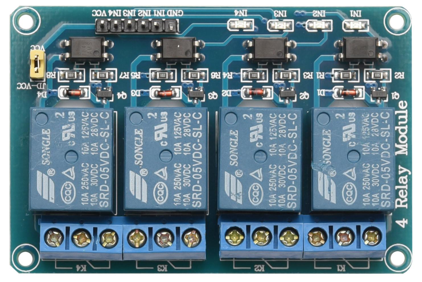 [HCM]Relay 4 Kênh 5V/220V-10A