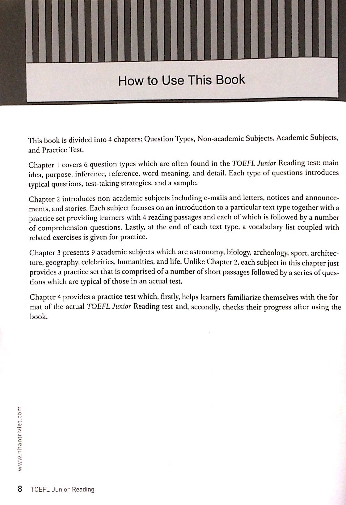 Fahasa - TOEFL Junior Reading (Không CD)
