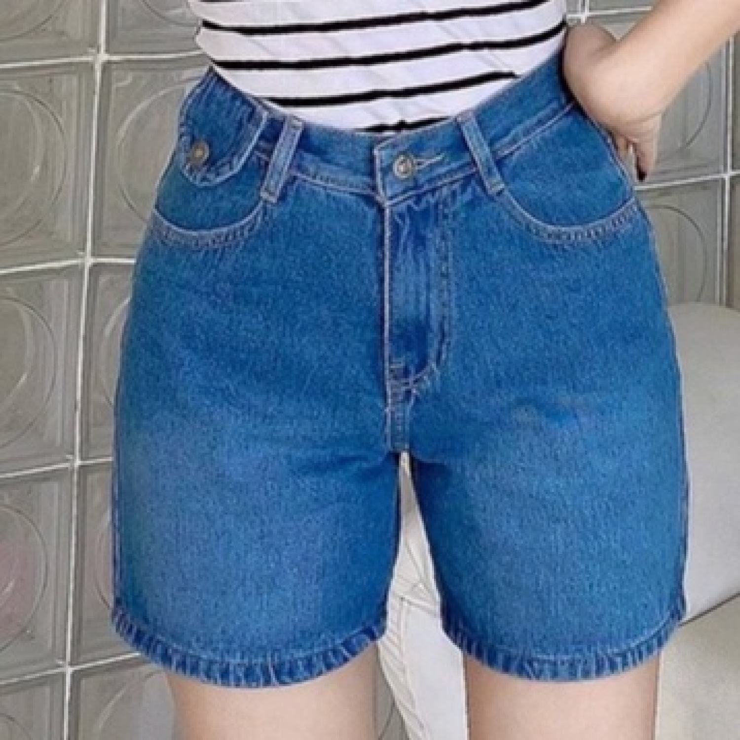 Quần short jean nữ,quần đùi nữ có nắp túi bigsize