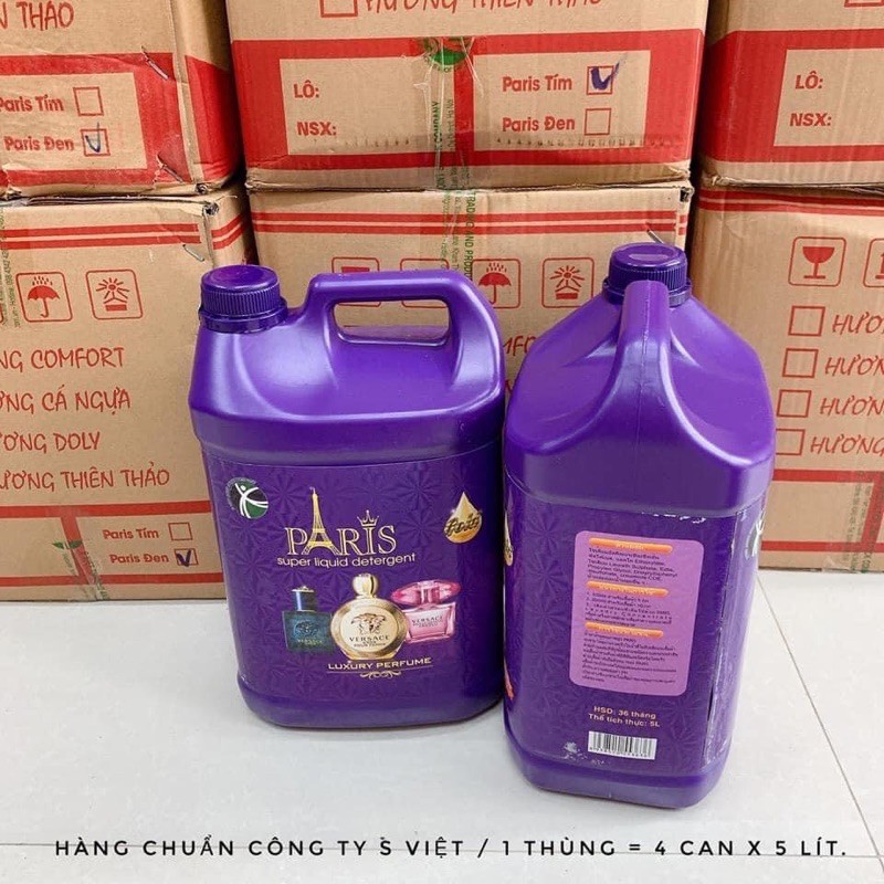 Combo 2 chai nước giặt quần áo Thái Lan Paris 5 lít