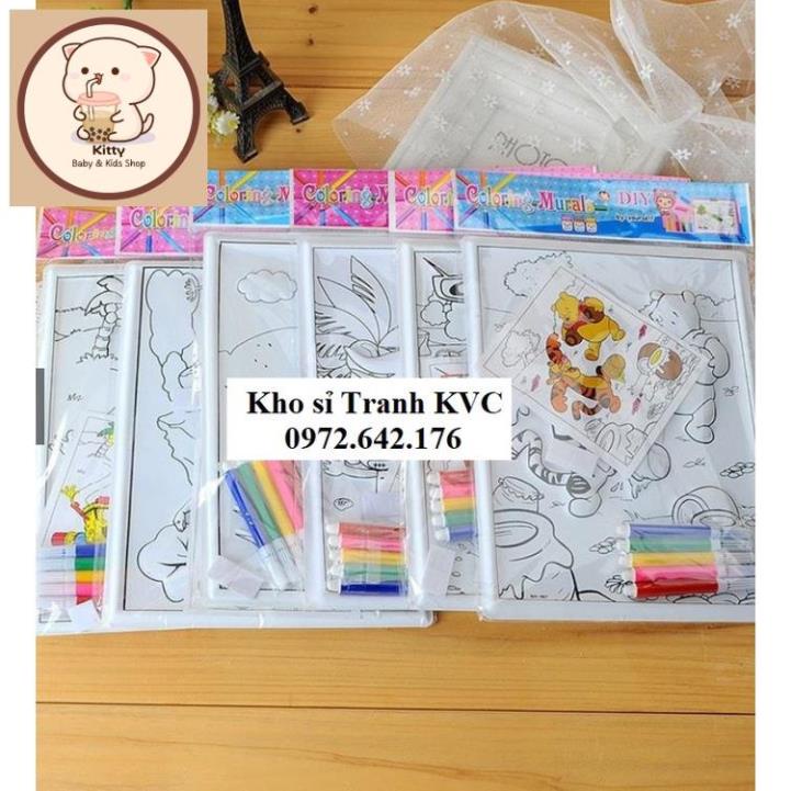 Tranh nhựa 3D tô màu cho bé