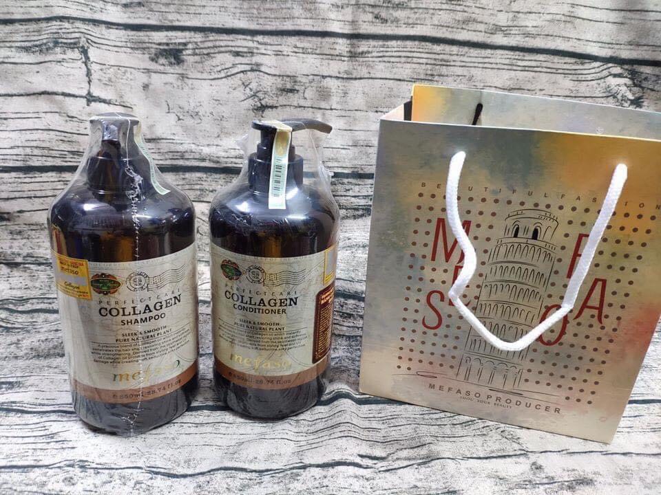 Cặp dầu gội xả Collagen mefaso ( Dung tích mỗi chai 850 ml)
