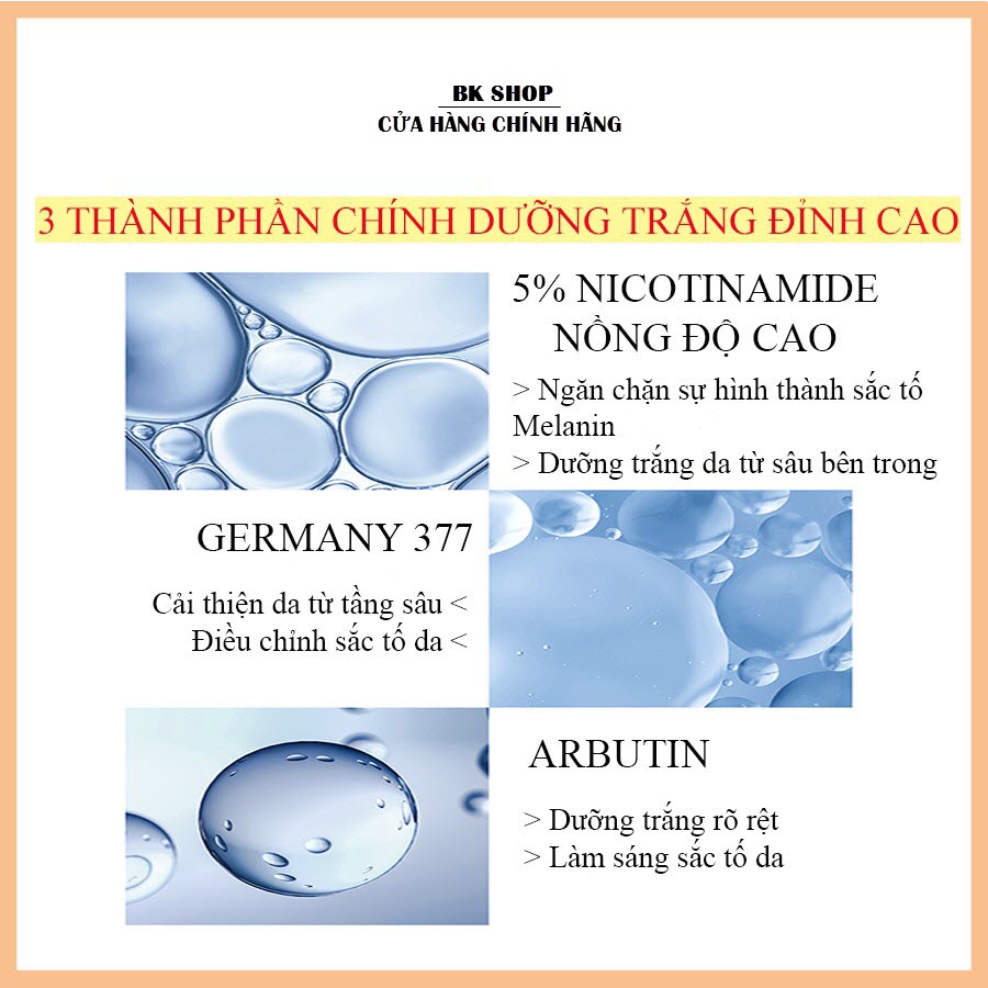 [LUCENBASE]  Dưỡng thể trắng da Niacinamide 5%  251g