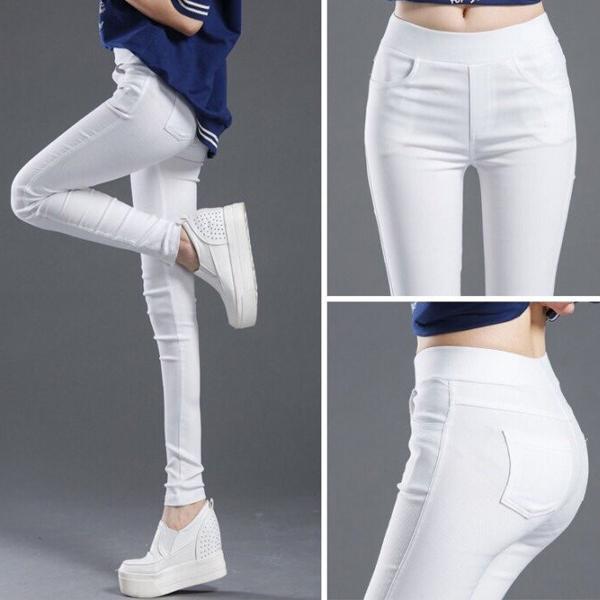 [HCM]Quần Kaki Nữ Dài Co Giãn Lưng Thun Cạp Cao