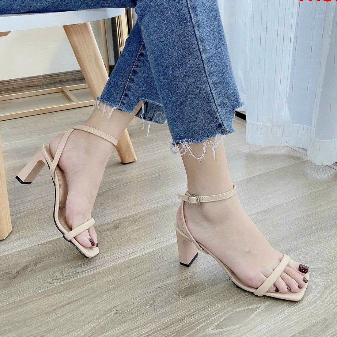 Giày sandan cao gót 5 phân chắn chắn phom chuẩn