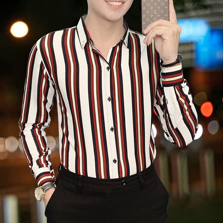 Áo sơ mi nam - Áo sơ mi nam công sở cao cấp - Chất liệu lụa mềm mịn, dáng slimfit trẻ trung, phong cách thời trang Hàn Quốc