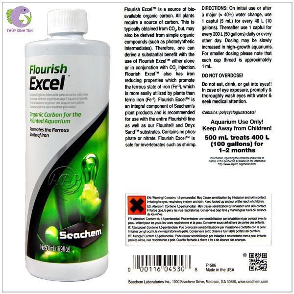 Phân Nước Thủy Sinh bổ sung CO2 Seachem Flourish Excel