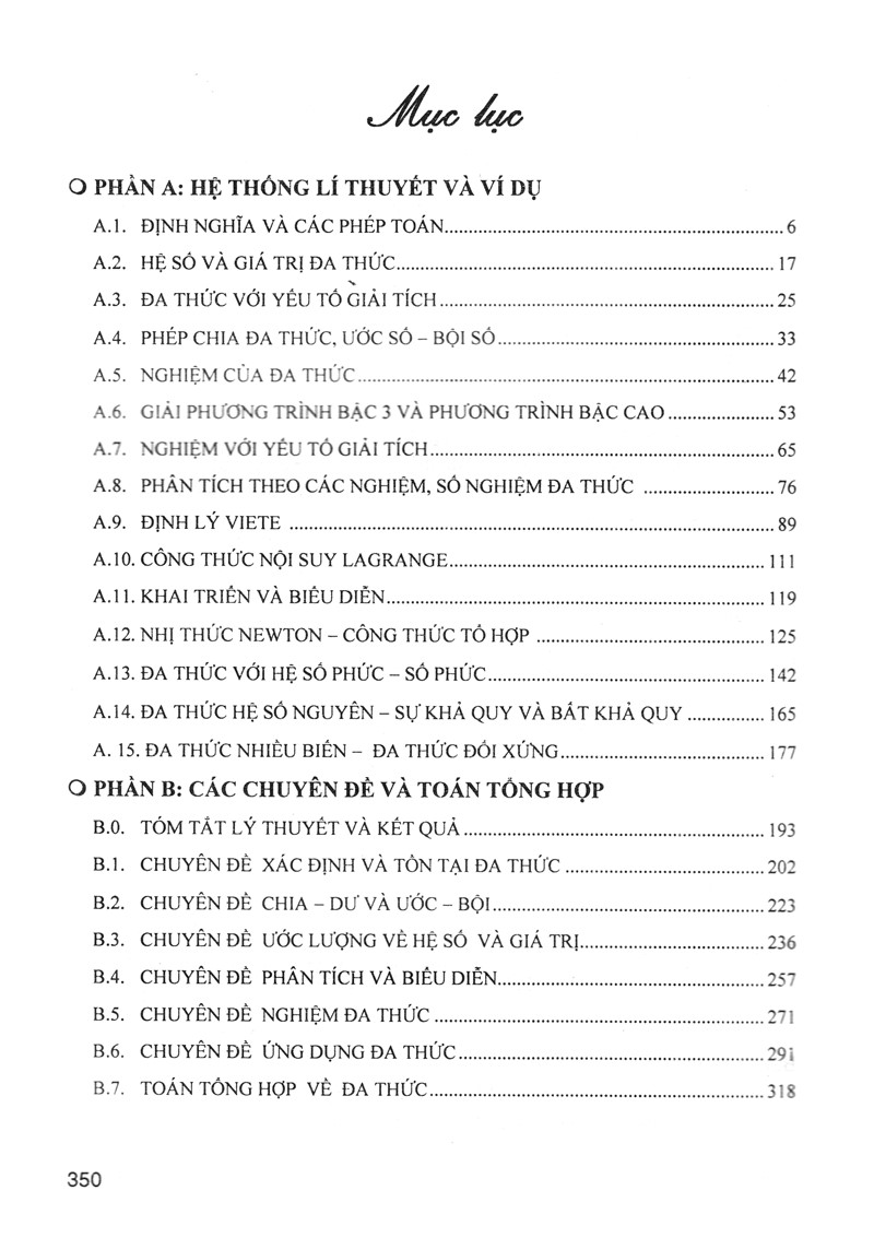 Sách - Chuyên Khảo Đa Thức - (HA) - Newshop