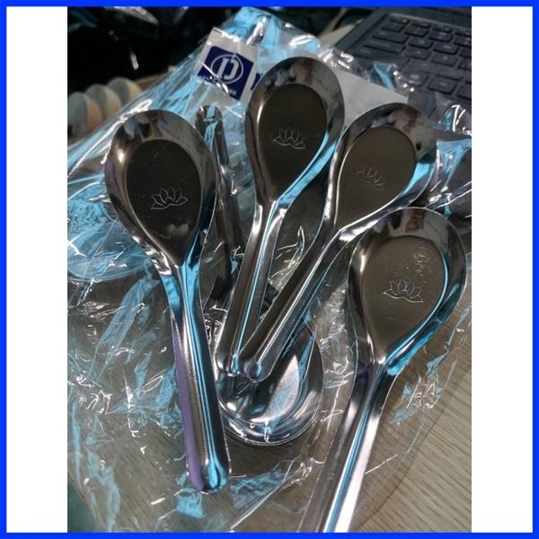 Thìa ăn cơm inox, sáng bóng không gỉ, môi phở
