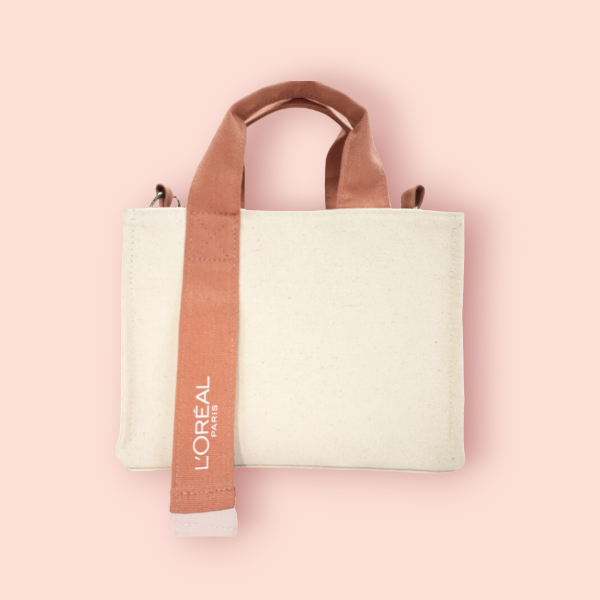 [HB GIFT] Túi Thời Trang L'oreal Canvas Màu Mộc (HÀNG TẶNG KHÔNG BÁN)
