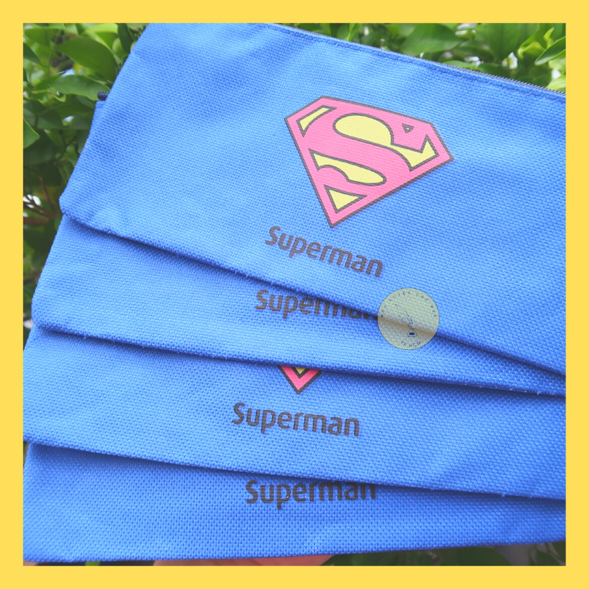 Bóp vải đựng bút superman siêu chất