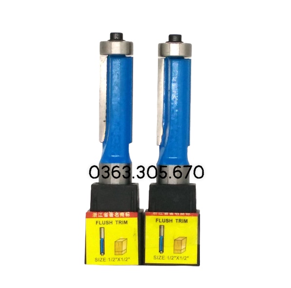 Mũi phay gỗ THẲNG CAO CẤP có bi 8mm , cốt 6.35mm-12.7mm