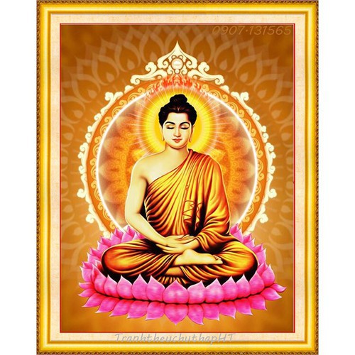 Tranh đính đá phật thích ca mô ni kt 80x60cm vs482