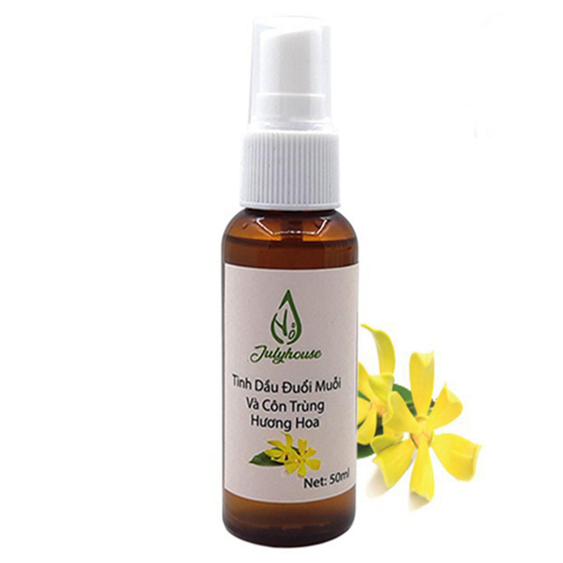 Bình xịt tinh dầu đuổi muỗi hương ngọc lan cho phòng ngủ bé yêu julyhouse 50ml - yoosoo