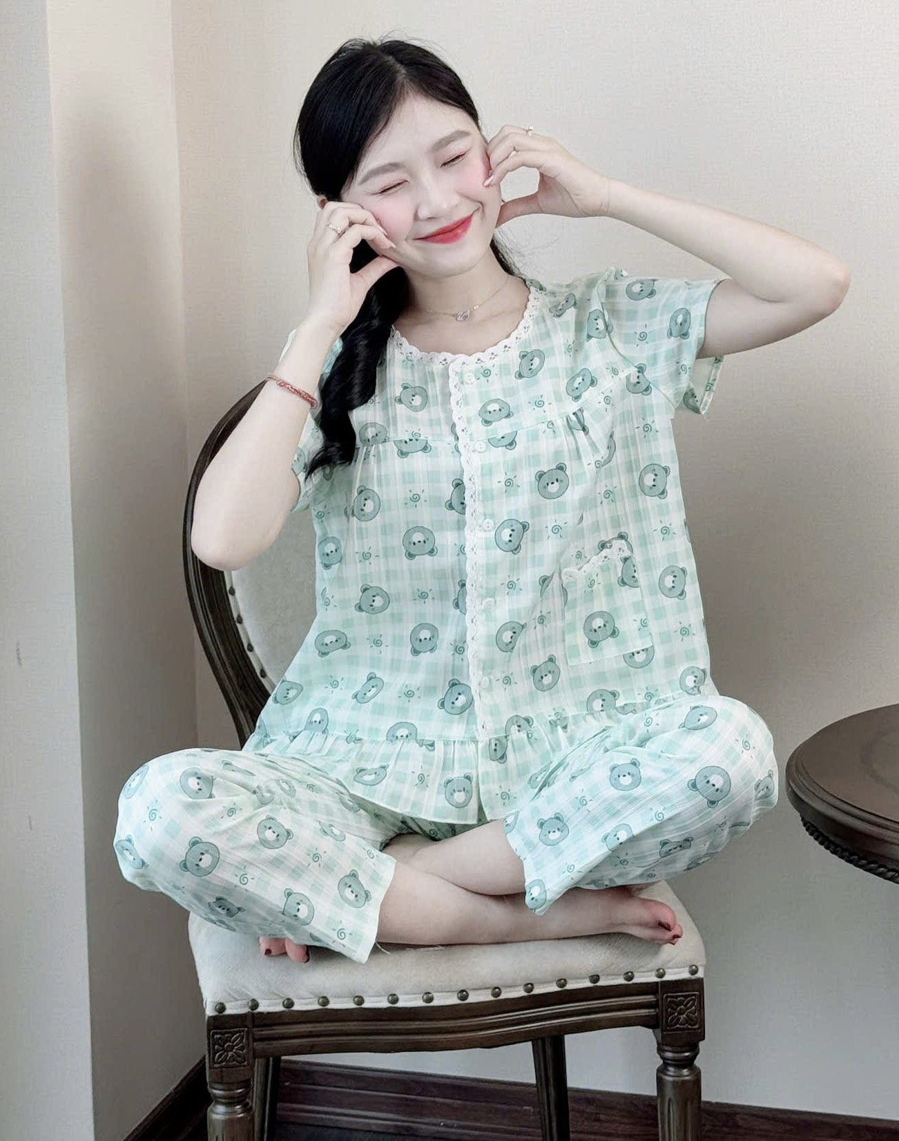 Đồ bộ mặc nhà xinh mẫu lửng