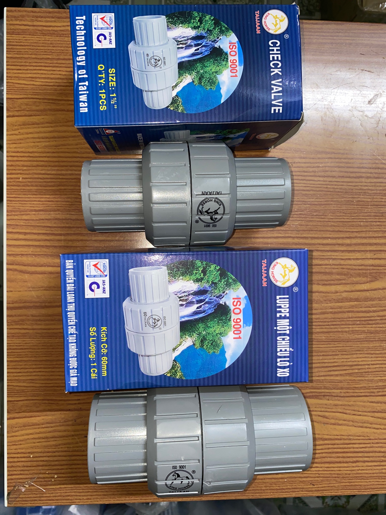 Luppe 1 chiều taijan, lupe 1 chiều, van 1 chiều có lò xo phi 49, phi 60