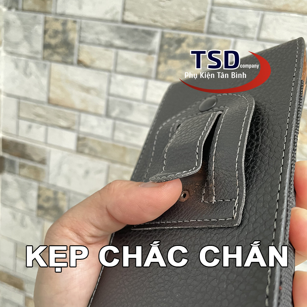 High-quality belt-mounted phone case worn on the side