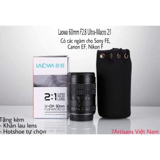 Ống kính Laowa 60mm F2.8 2X Ultra-Macro - Lens Full Frame cho Canon EF thumbnail