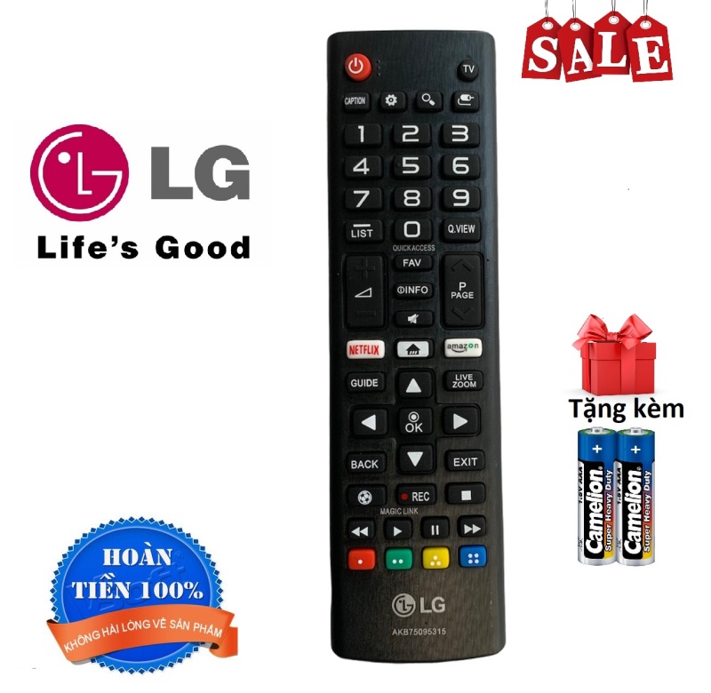 Bảng giá Điều khiển tivi LG các dòng tv LG AKP75095315- Hàng tốt [ tặng kèm pin ]