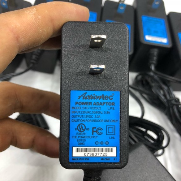 Nguồn 12V 2A Actiontec chuyên camera, đầu thu .. Có Đèn Báo