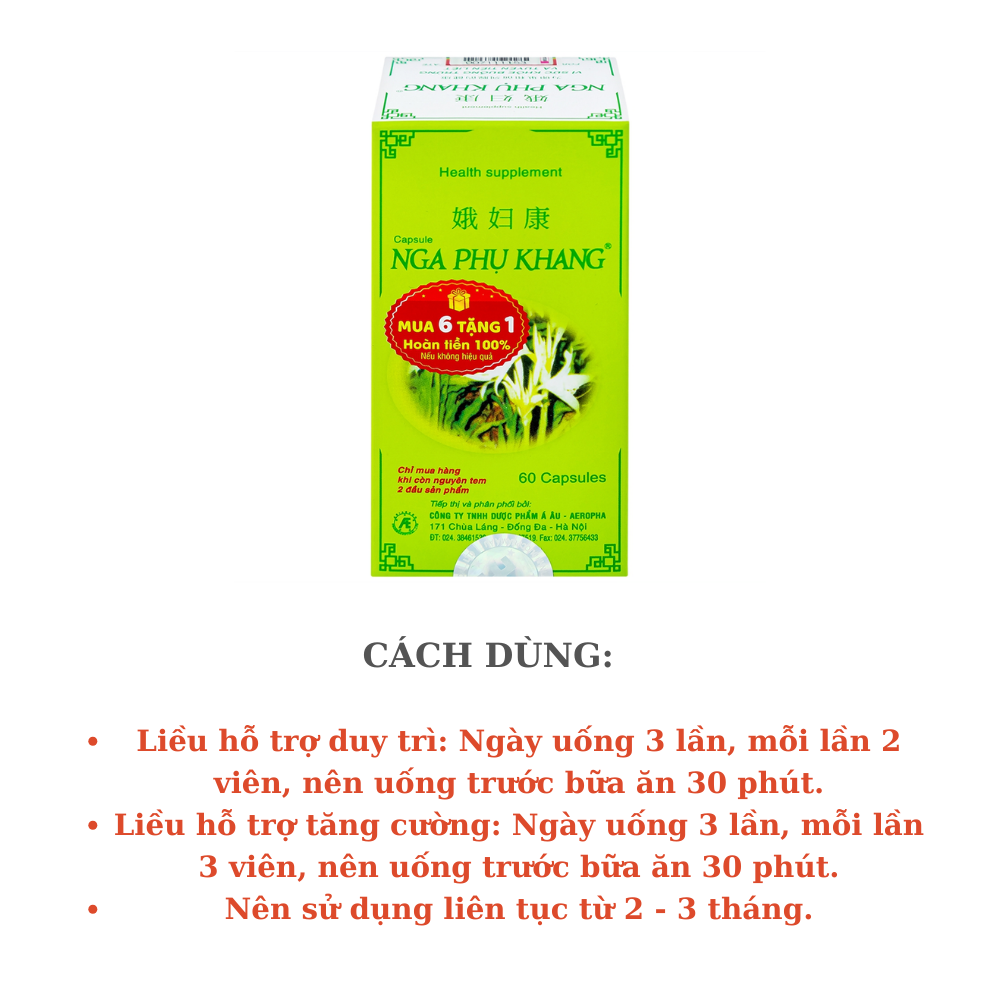 [HCM]Nga Phụ Khang ( Hộp 2 lọ 360 viên )