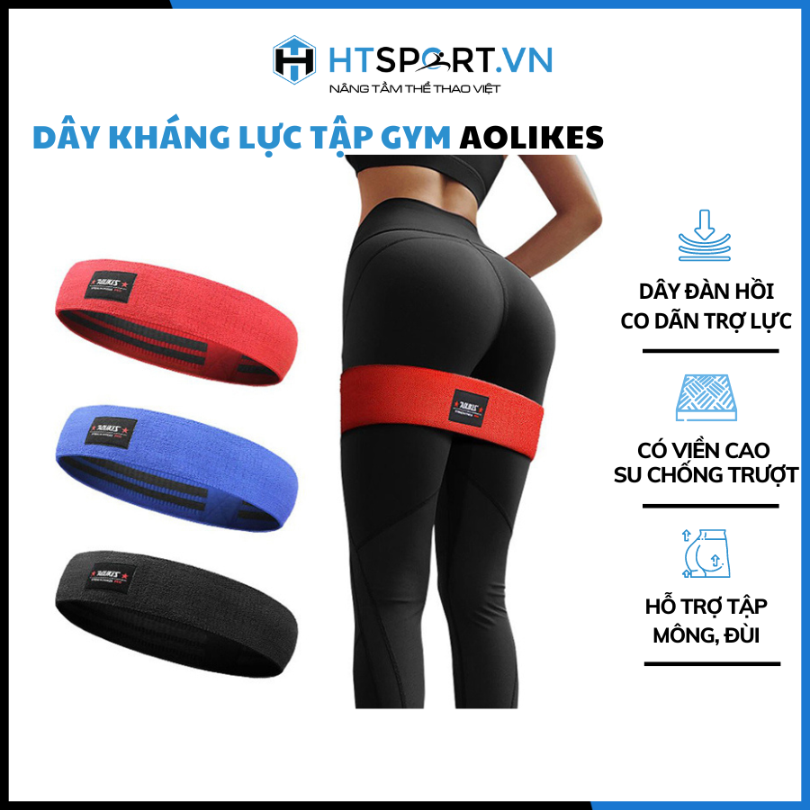 Dây Kháng Lực Miniband, Dây Đàn Hồi Tập Gym Thể Hình Tập Chân Mông Mini Band Aolikes AL3603