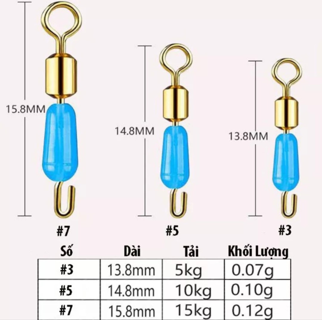 (Combo 10c) Khóa link số 9 mani câu đài size S.M.L