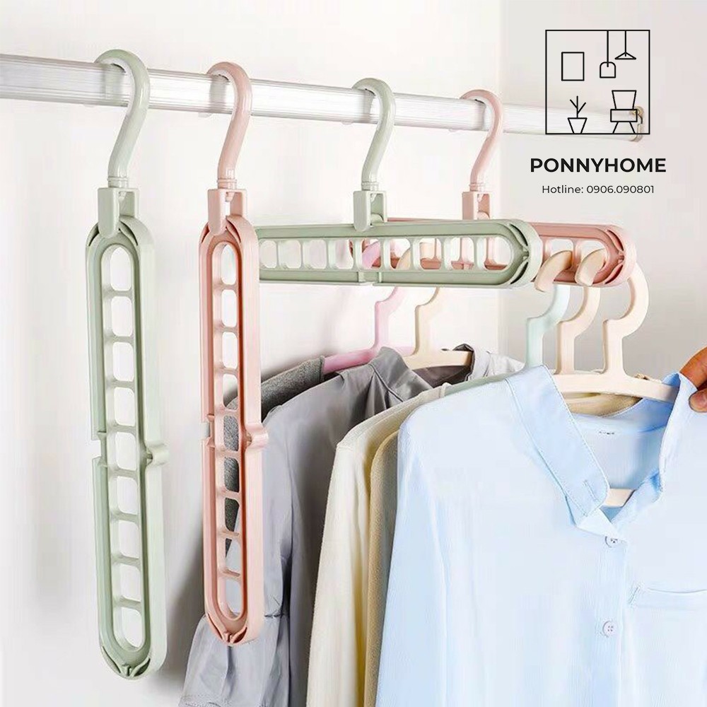 [HCM]MÓC PHƠI QUẦN ÁO ĐA NĂNG 9 LỖ
